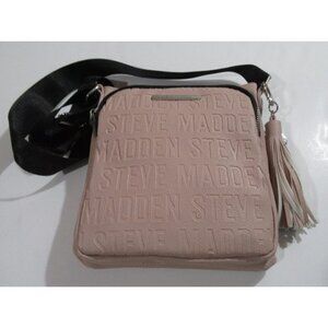 Steve Madden BGlamm Crossbody Bag Signature Logo Blush Pink NEW